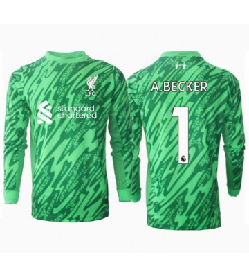 Liverpool Alisson Becker #1 Målmand Udebanetrøje 2024-25 Lange ærmer